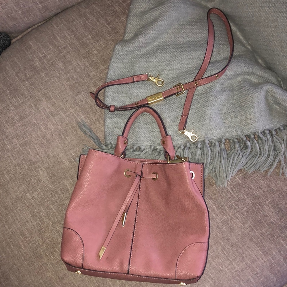 Blush bag with strap excellent condition